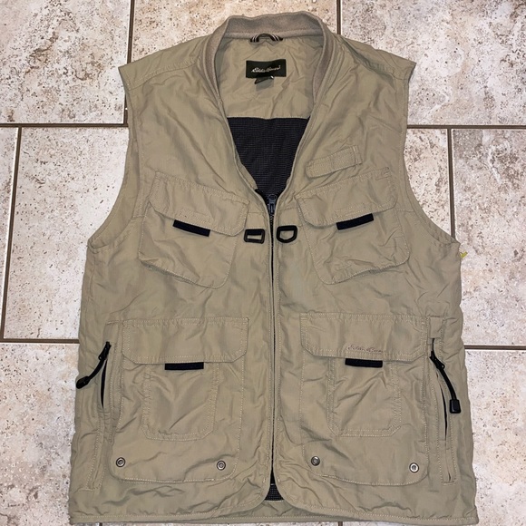 Men’s Eddie Bauer Vest Jacket, Size Small, Tan/Beige, Great Condition - Picture 1 of 6